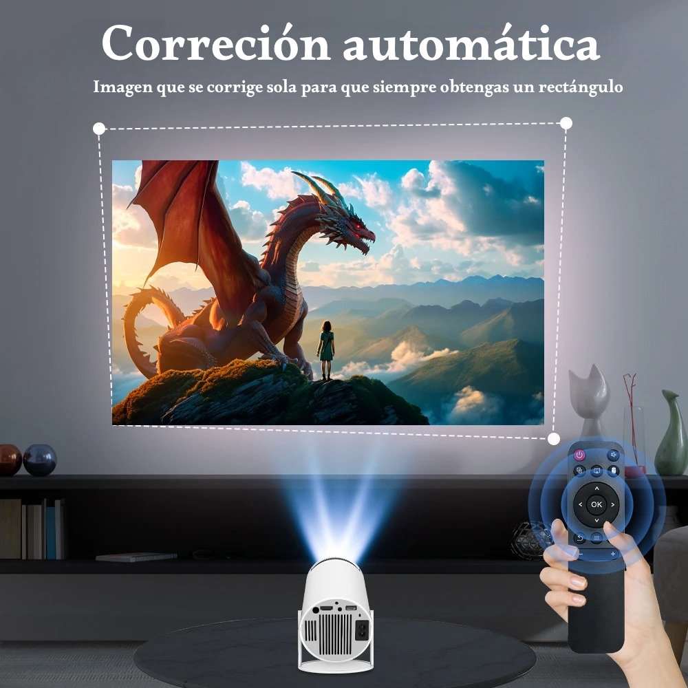 Proyector Smart Cine Wifi Bluetooth HDMI Altavoz 1080p + Equipo de sonido de regalo