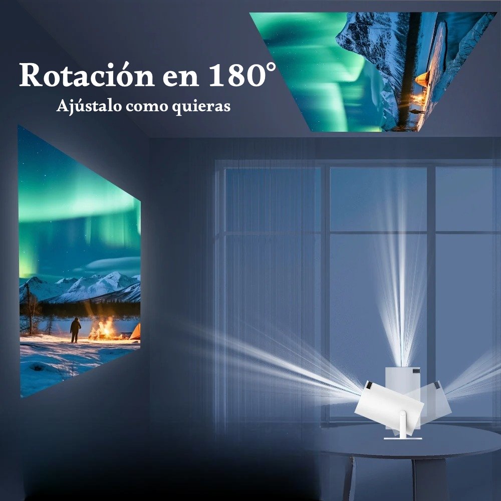 Proyector Smart Cine Wifi Bluetooth HDMI Altavoz 1080p + Equipo de sonido de regalo