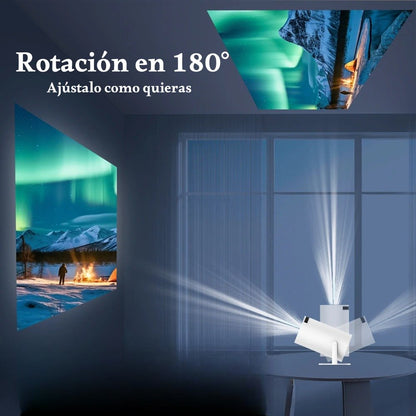 Proyector Smart Cine Wifi Bluetooth HDMI Altavoz 1080p + Equipo de sonido de regalo