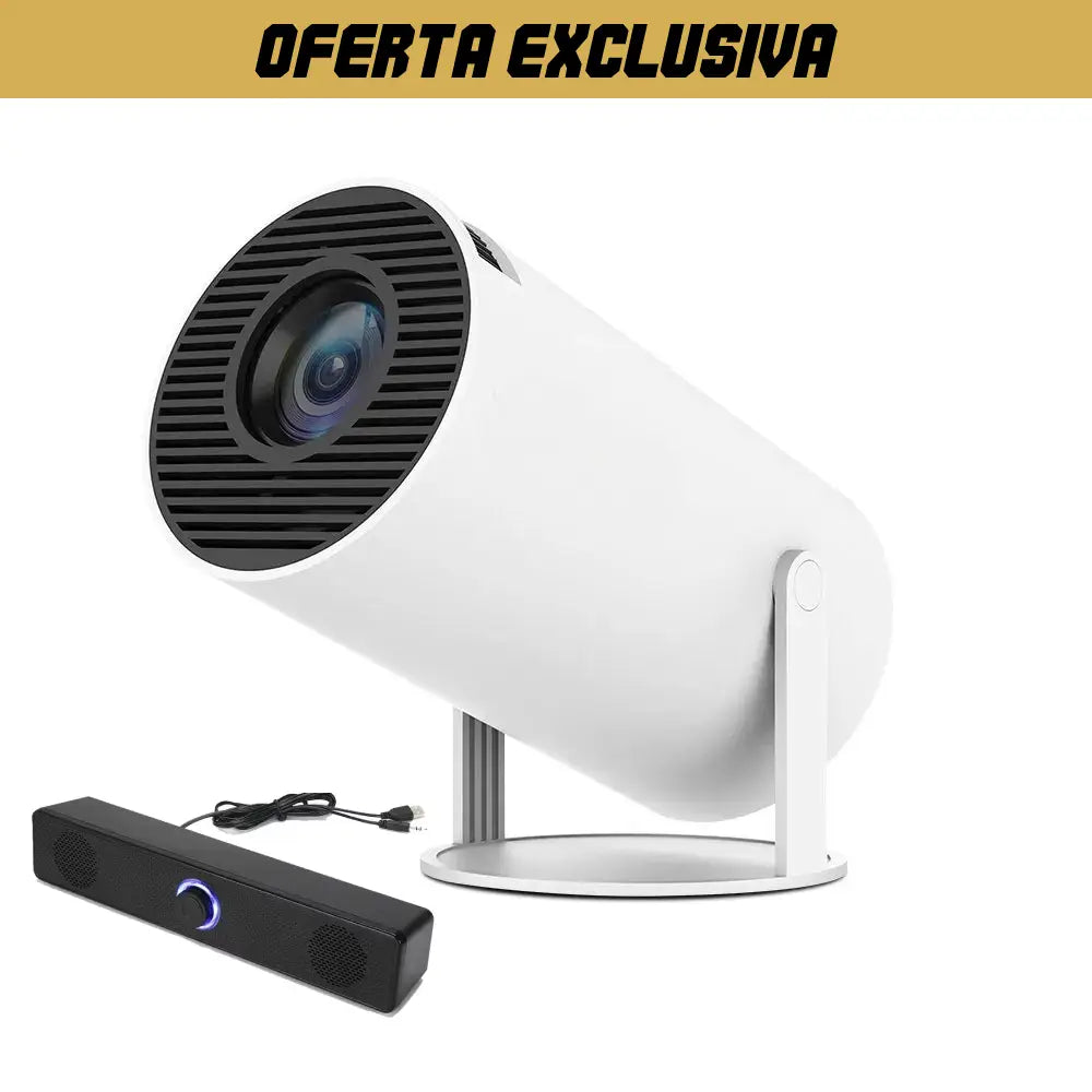 Proyector Smart Cine Wifi Bluetooth HDMI Altavoz 1080p + Equipo de sonido de regalo